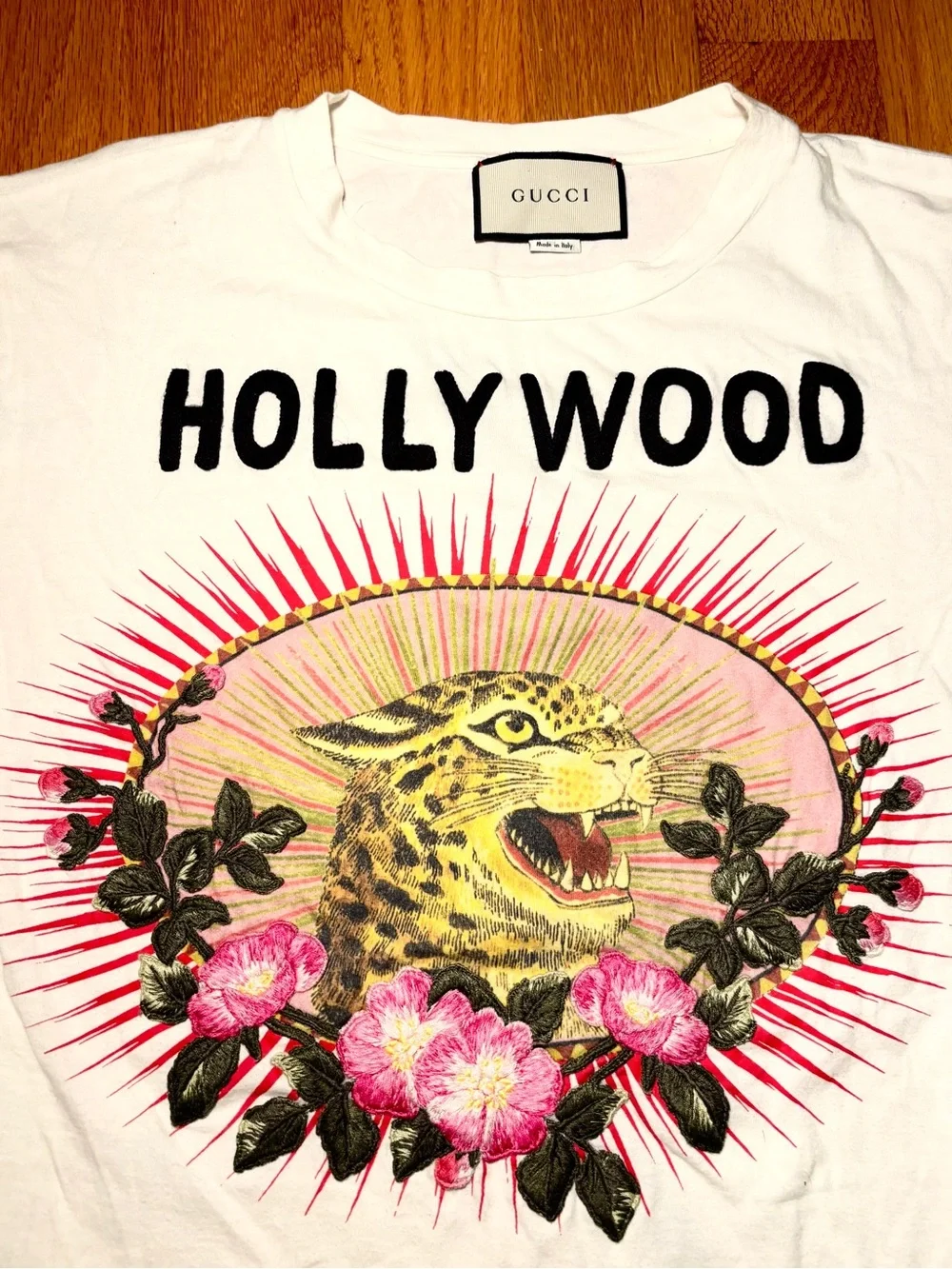 Gucci Hollywood Leopard Floral TShirt